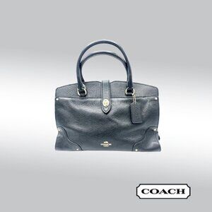 Coach Mercer Satchel 30 – Black Leather (Style 47575)